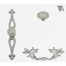 White Color Zinc Material Cabinet Handles